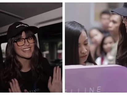 Liza Soberano pranks female customers by disguising as makeup seller in SM North EDSA