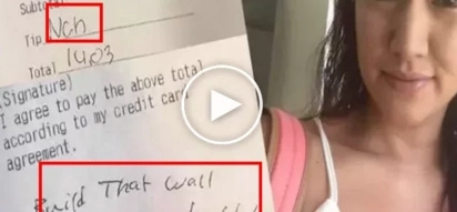 Filipina waiter in the US received these abusive messages on her receipts
