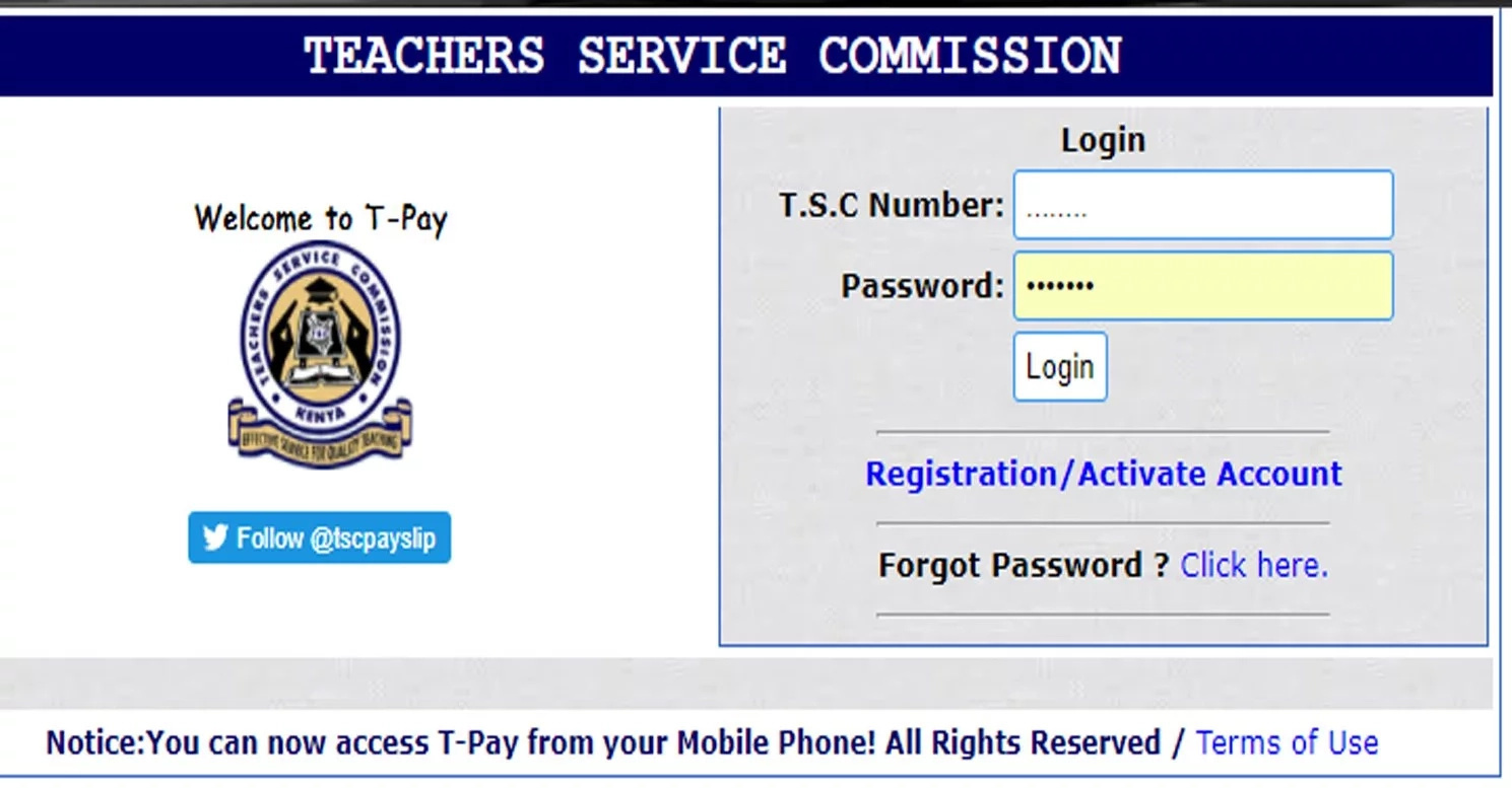 t.s.c payslip online Registration Process Requirements and Payslip TSC Online