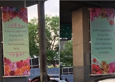Netizens swoon over sweet billboard ads for a certain 'Betty'