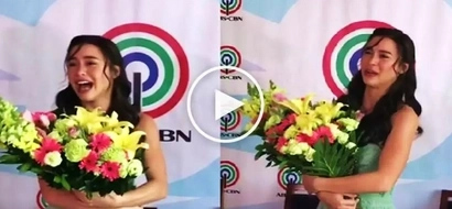 Overwhelmed Yassi Pressman cries her heart out after signing exclusive contract with ABS-CBN