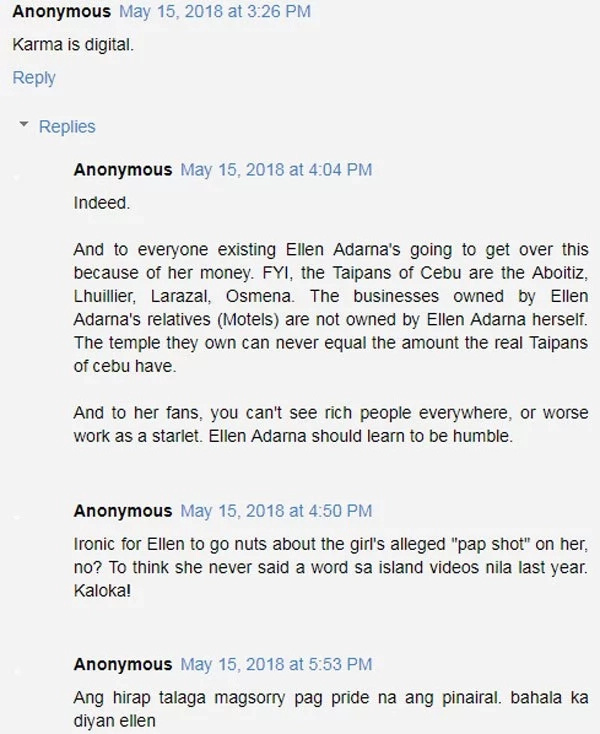 Netizens react after news spread that family of teen in Ellen Adarna's 'pap' video filed criminal charges against actress Netizens react after news spread that family of teen in Ellen Adarna's 'pap' video filed criminal charges against actress