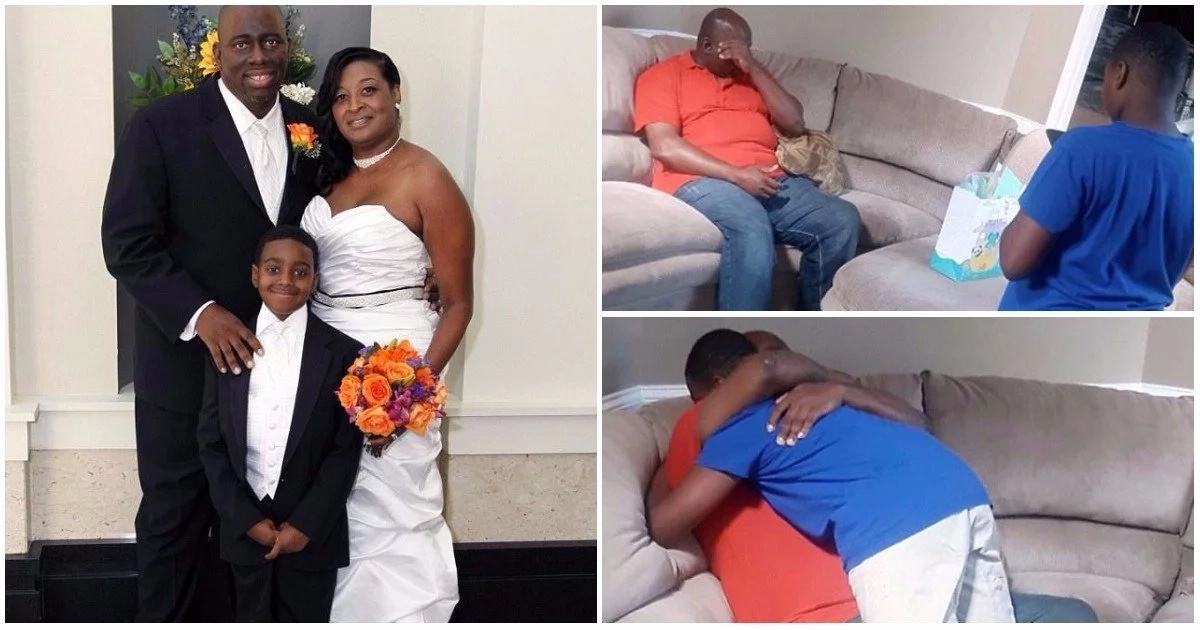 Touching video: 11-year-old boy asks his stepdad to adopt him on Father's Day