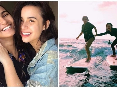 Para sa baby niya! Yassi Pressman goes surfing with her sister Issa Pressman amid busy schedule