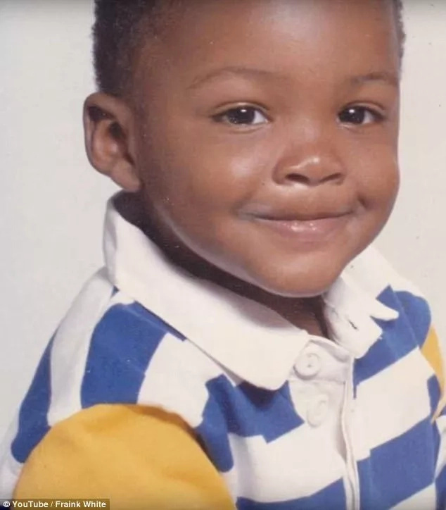 White as a child. Photo: YouTube/Fraink White White as a child. Photo: YouTube/Fraink White