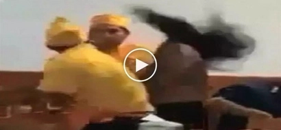 Nanuntok ng babae! Violent waiter brutally punches aggressive female customer in restaurant