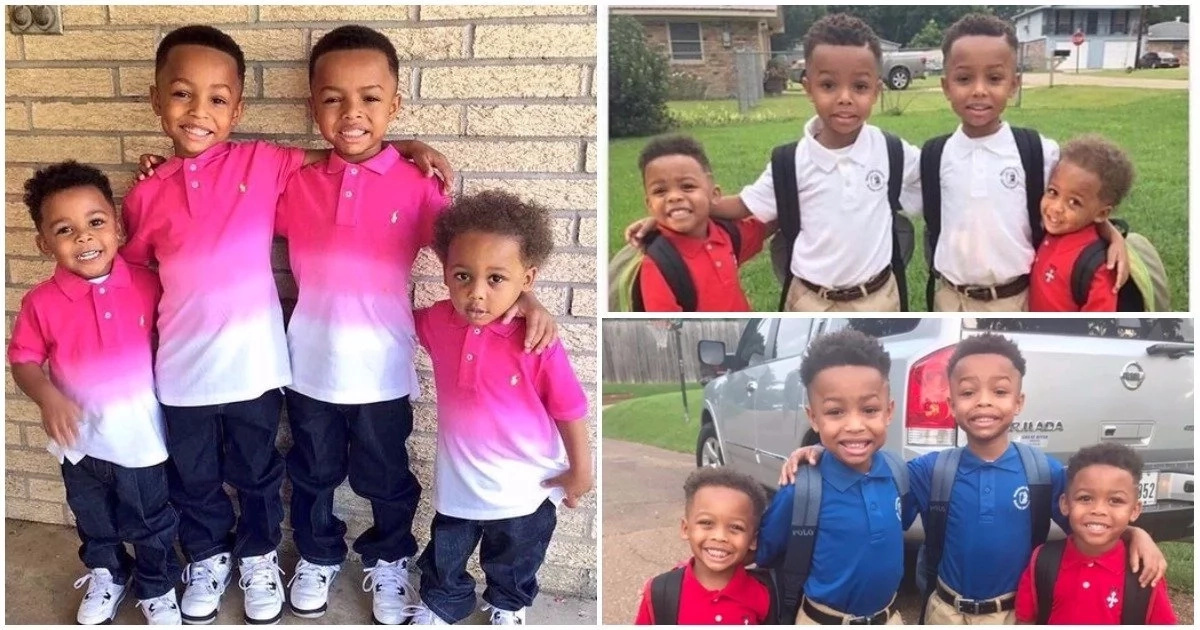 See photos of the adorable two sets of twin brothers that people online can't stop talking about