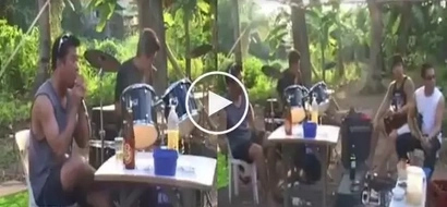 Lupet neto tol! Pinoy band performs powerful songs in the middle of a forest