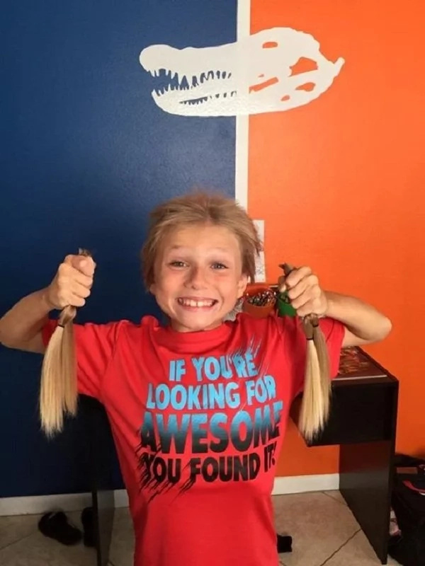 Ready to donate hair Ready to donate hair