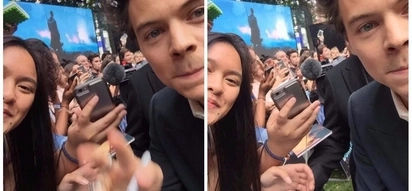 Fangirl goals! A lucky Pinay fan gets a chance to have a selfie with Harry Styles