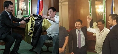 Pati si Digong proud din! Duterte warmly welcomes Pacquiao after his recent achievement
