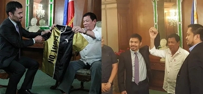 Pati si Digong proud din! Duterte warmly welcomes Pacquiao after his recent achievement