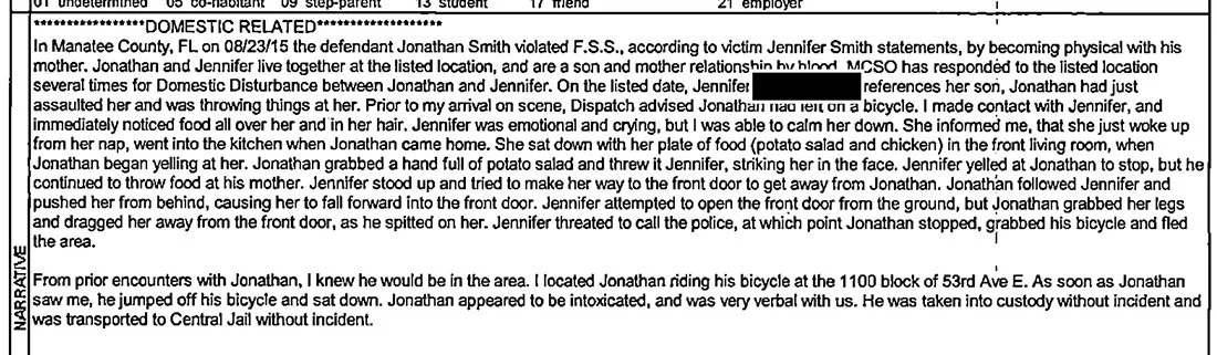 Florida Man Arrested For Attacking His Mother With POTATO SALAD Florida Man Arrested For Attacking His Mother With POTATO SALAD