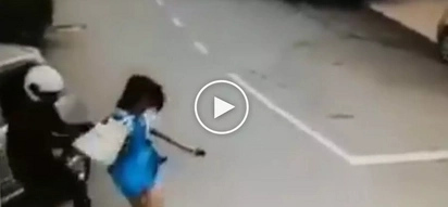 Nakakatakot na kawatan! Violent hold-uppers on motorcycle victimizes helpless female student