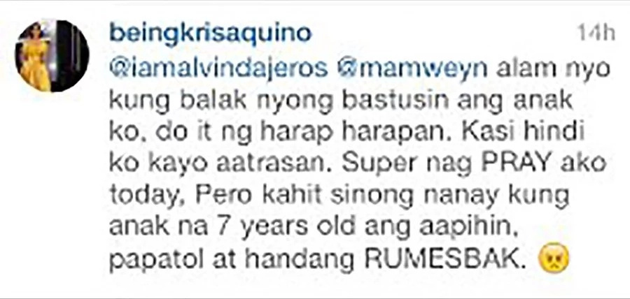 Kris Aquino's Reaction to Bimby's Basher Then and Now Proves: Maturity Comes With Experience Kris Aquino's Reaction to Bimby's Basher Then and Now Proves: Maturity Comes With Experience