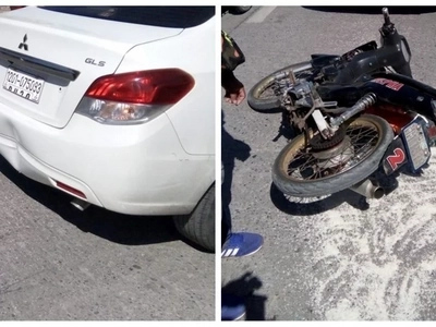 Owner of a damaged sedan hit by motorcycle forgives and pays the rider after he saw what was scattered on the ground