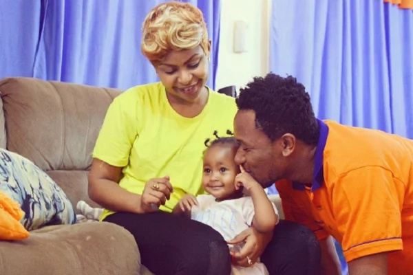 Photos of Size 8, Dj Mo and their baby's Valentine outfit prove they are the coolest celebrity couple