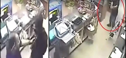 Patayan sa tindahan! Brave cashier defeats deadly robbers in scary store gunfight