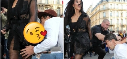 Ukrainian reporter tried to kiss Kim Kardashian's ass in public