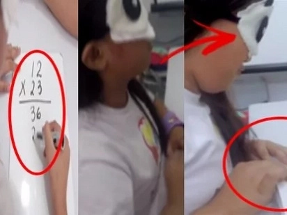 Impressive 10-Year Old Girl With Impeccable Intelligence. Meet Ellysse Who Can Solve Mathematical Equation & Read A Book Upside Down With A Blindfold.