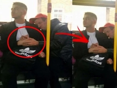 21-Year Old Godfrey Gets Awkward When An Old Man Holds His Hand. The Young Lad Gets Into The Headlines As A Picture Of Him Was Taken & Posted Online.