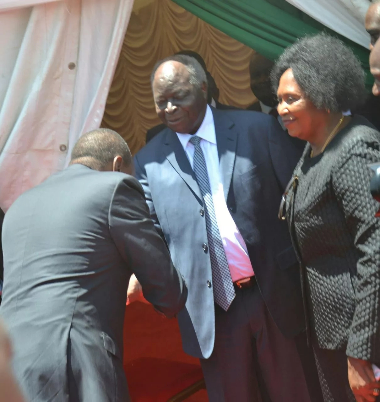 Kibaki's female companion at Nderitu Gachagua's raises eyebrows