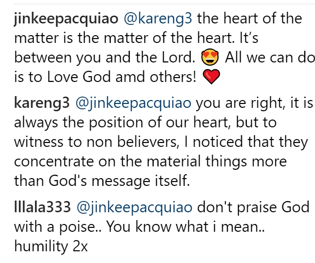 Kinuwestiyon ang pagiging Kristiyano! Jinkee Pacquiao binatikos dahil sa mga suot na mamahaling gamit Kinuwestiyon ang pagiging Kristiyano! Jinkee Pacquiao binatikos dahil sa mga suot na mamahaling gamit
