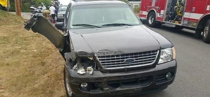 Two kids 3 and 5 years old decided to visit their grandma driving mom's SUV