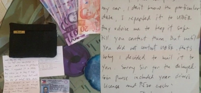 Honest Uber driver shows kindheartedness by sending passenger's wallet