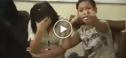 Matatawa ka dito! Angry Filipina's dentures fall off her mouth while arguing with reporter
