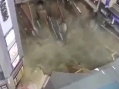 Giant Sinkhole In Japans Swallows A Whole Intersection