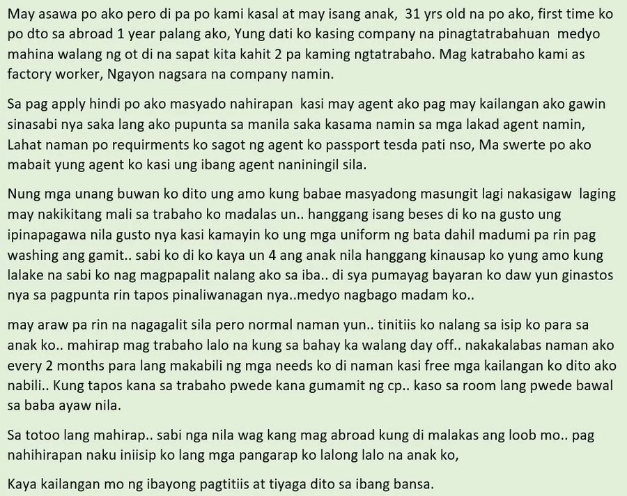 Tiisin at sakripisyo ng isang ina! OFW mom shares her struggles working abroad and what keeps her going Tiisin at sakripisyo ng isang ina! OFW mom shares her struggles working abroad and what keeps her going