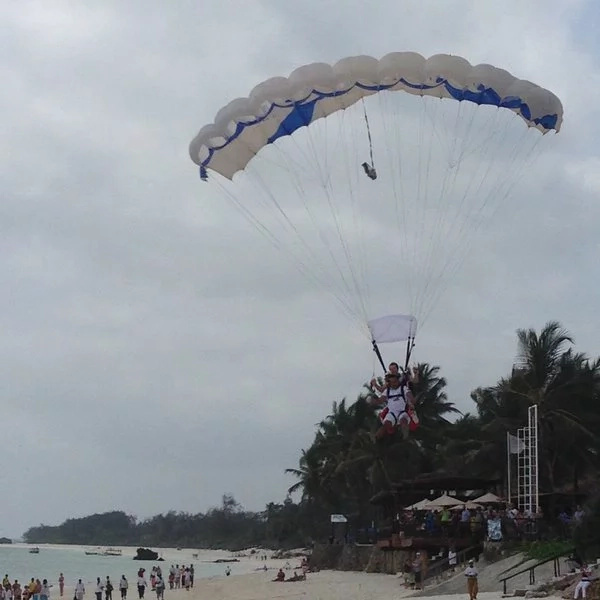 PHOTOS: Tourism CS Najib Balala Goes Skydiving In Kilifi