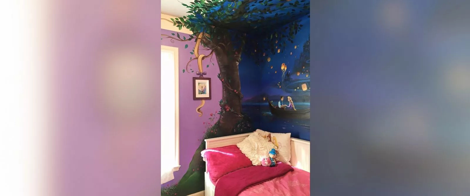 Mom Painting Mural Inspired By Pics On 8-Year-Old Daughter's Wall Is A True Beauty Mom Painting Mural Inspired By Pics On 8-Year-Old Daughter's Wall Is A True Beauty