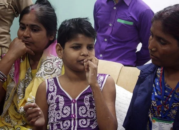 Indian girl rescued while living with MONKEYS gets shelter and new name (photos) Indian girl rescued while living with MONKEYS gets shelter and new name (photos)