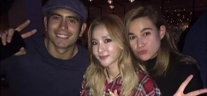 Ang pambansang krungkrung! Sandara Park pulls off the cutest third wheel with couple Gerald Anderson and Bea Alonzo