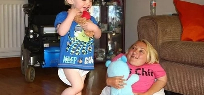 Meet the toddler TWICE the size of his mother and could crush her with his hugs