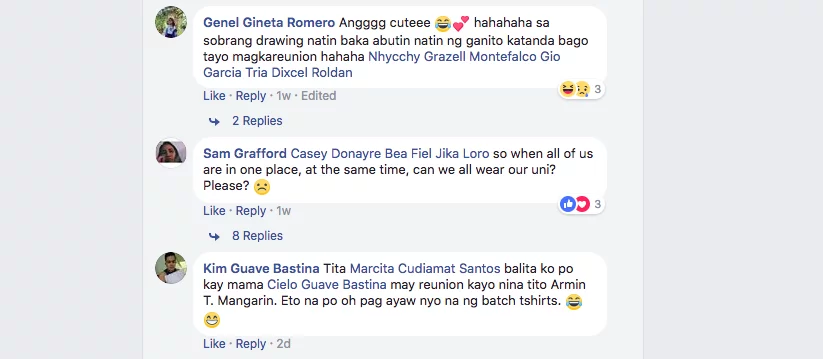 Ang extra nina mommy! High School Batch of '82 reunite in their old school uniform in viral photos Ang extra nina mommy! High School Batch of '82 reunite in their old school uniform in viral photos