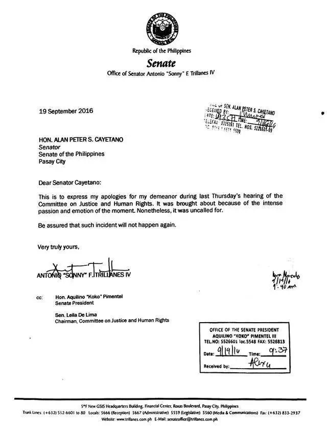 Trillanes sorry for unruly behavior towards Cayetano Trillanes sorry for unruly behavior towards Cayetano
