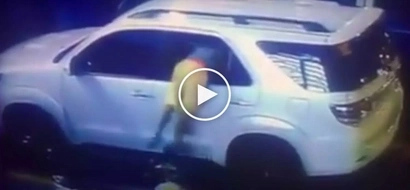 Mag-ingat sa kawatan! Dangerous Pinoy thief caught on CCTV stealing valuables from SUV at Taft Avenue
