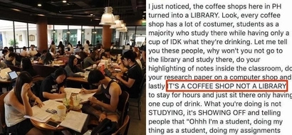 This netizen has the most epic comeback towards another netizen who criticized coffee shops have turned into libraries