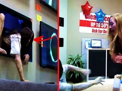 Sadako comes to life in this scary prank! The unsuspecting customers screamed their lungs out & tried to escape