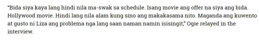Pang bida talaga ang Beauty! Liza Soberano was offered a lead role to star in a Hollywood movie Pang bida talaga ang Beauty! Liza Soberano was offered a lead role to star in a Hollywood movie