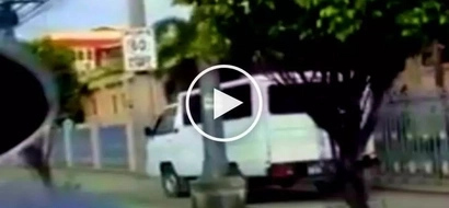 Pinoy L300 van driver caught on video dangerously driving on sidewalk along Commonwealth Avenue