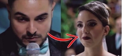 A groom made his bride cry and their guests speechless when he admitted that he loves someone else