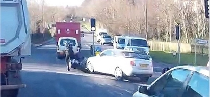 Prostitute On Audi Hitting The Motorcyclist Caught On Video