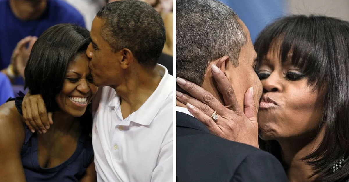 17 best photos of President Obama and Michelle holding, kissing in public