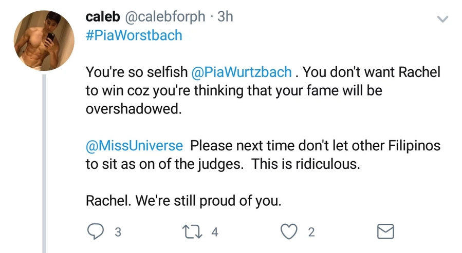Nagsisihan na! Netizens accuses Pia Wurtzbach for Rachel Peters' unsuccessful Top 5 entry in the Miss Universe 2017 Nagsisihan na! Netizens accuses Pia Wurtzbach for Rachel Peters' unsuccessful Top 5 entry in the Miss Universe 2017