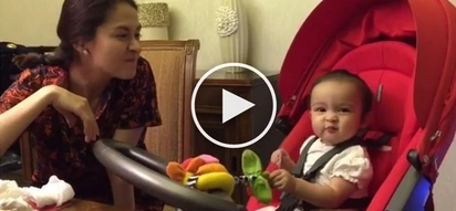 Adorable baby Zia shows her cute 'rat face' in front of the camera