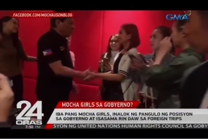 OMG! Pres. Duterte planned on giving government position to the other Mocha Girls members. OMG! Pres. Duterte planned on giving government position to the other Mocha Girls members.